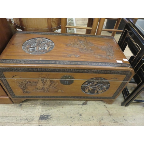 411 - Eastern Style Camphor Wood Chest