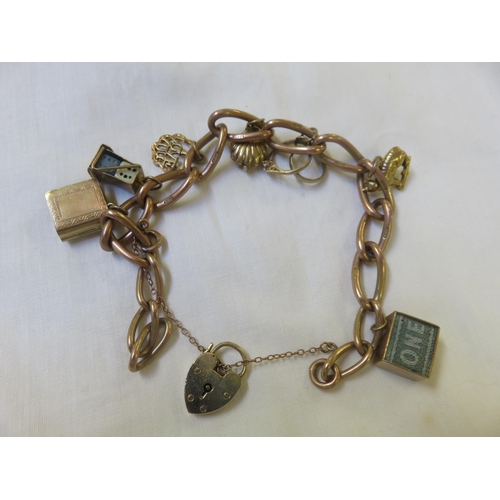 56 - Gold Charm Bracelet 45.12gms