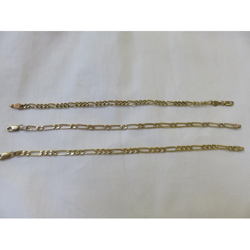 75 - Three 9ct Gold Bracelets 7.12gms