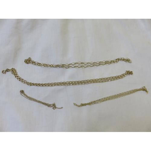 76 - Four Various 9ct Gold Chains 6.60gm