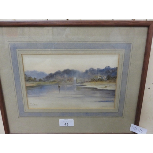 43 - Framed Watercolour - River Dee - Thomas Ford