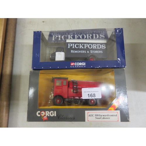 168 - Four Boxed Corgis, Chitty Chitty Bang Bang, Red Line, Griff, Fender, Pickfords