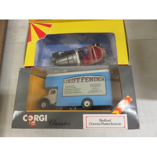 168 - Four Boxed Corgis, Chitty Chitty Bang Bang, Red Line, Griff, Fender, Pickfords