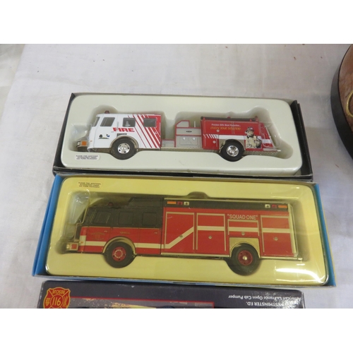 327 - Four Boxed Corgi Classics, Fire Engines