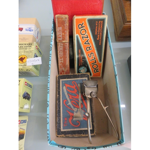 358 - Box with Clippers, Lighters, Wallets