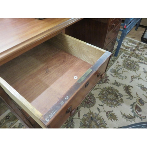 399 - 19th Century Mahogany Double Pedestal Writing Desk