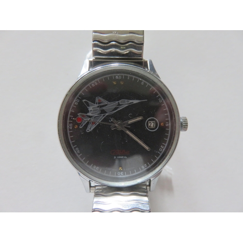 116 - Vintage USSR Slava MIG 29 Russian Military Watch