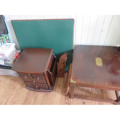 421 - Four Odd Pieces of Furniture, Card Table, Coffee Table etc