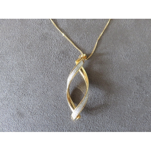 79 - Boxed 9ct Gold and CZ Pendant on 9ct Gold Chain