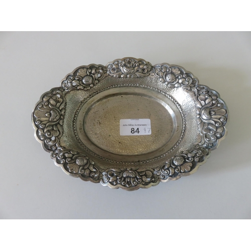 84 - Embossed Continental Silver Bon Bon Dish