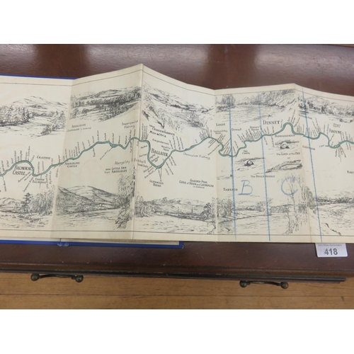 401 - Dee Fisherman's Map of Salmon Pools On The River Dee by Maude Parker. RWA 1931.   Pull Out Map In Or... 