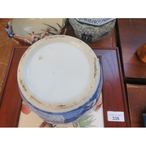 337 - Large Vase on Stand, Mixed Group of Oriental Ceramics