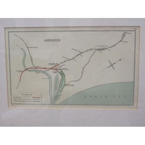 15 - Railway Map of Aberdeen and Map of The River Spey