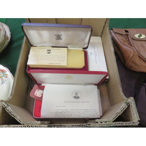 223 - Box With Pat Sets of Bahama Island Coins