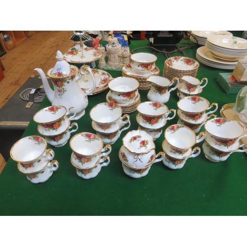 257 - Fifty Five Pieces of Royal Albert Country Roses