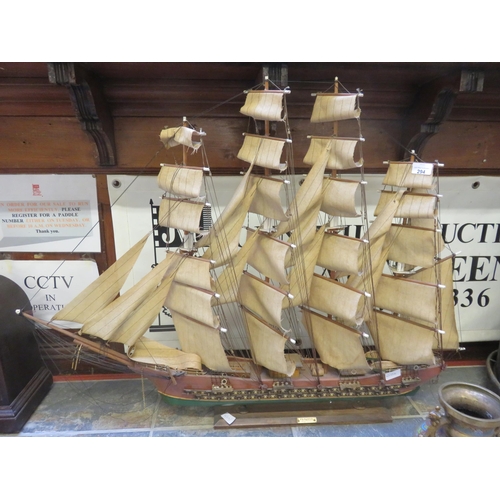 294 - Large Model  Boat Fragata Siglo XV111