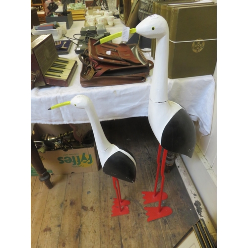 306 - Pair of Stork Statues