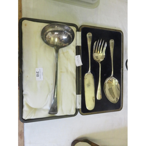 310 - Box containing Cutlery with Ladle