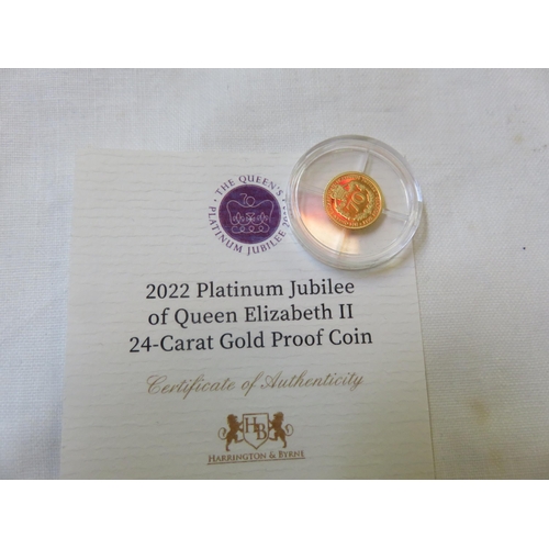 70 - Platinum Jubilee 24ct Gold Proof Coin