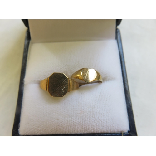 119 - Two 9ct Gold Children's Signet Rings