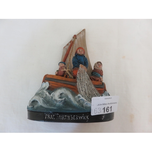 161 - Small Terracotta Group of Fishing Family on Boat