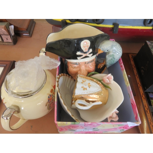 171 - Box Containing Toby Jug and Dinnerware