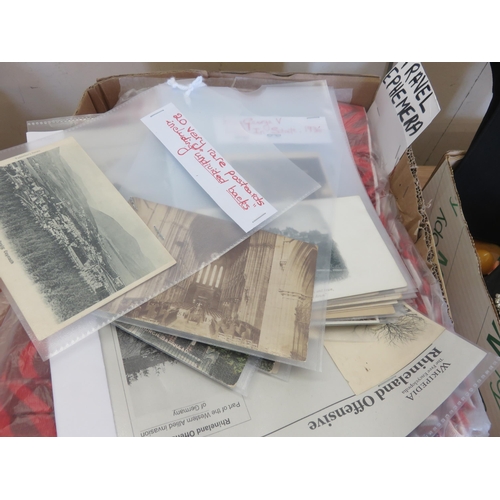 191 - Box Containing Postcards and WWII Photos