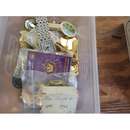 205 - Small Box of Pins and (Solo) Watch