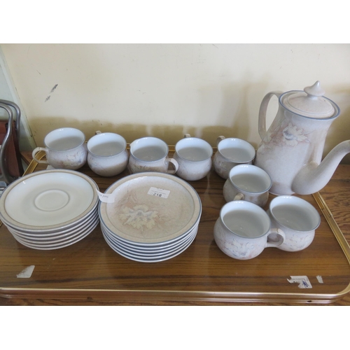 218 - Tray of Denby Coffeeware