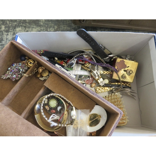 241 - Box containing Various Jewellery and Watches