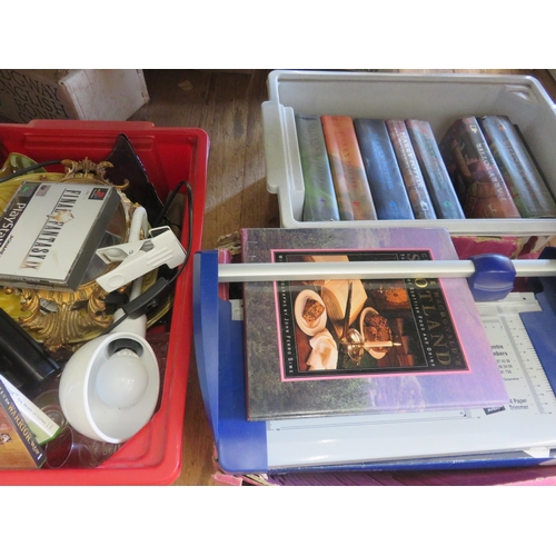 276 - Four Boxes of Bric-a-Brac and Box of Harry Potter Books