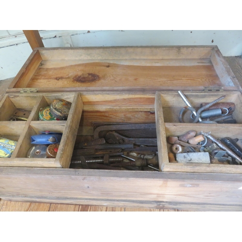 306 - Large Wooden Crate Containing Quantity of Old Tools including chisels and various smaller tools