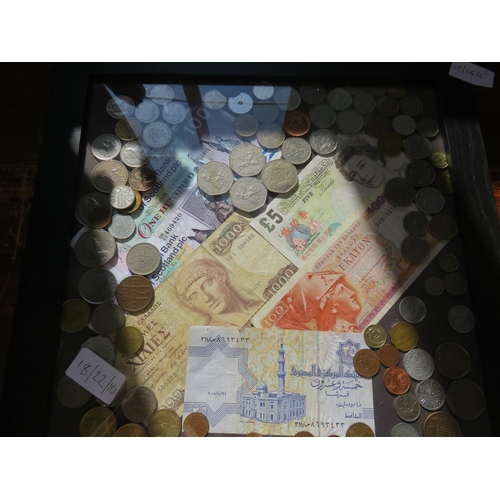 328 - Two Frames of Coins and Bank Notes