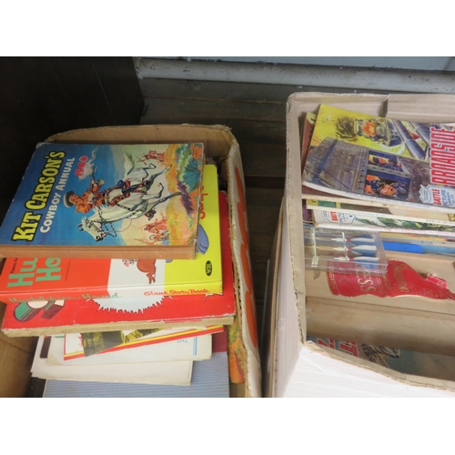 339 - Three Boxes of Vintage Paperbacks, Commando etc