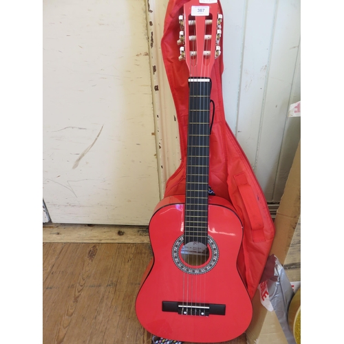 387 - Half Size Acoustic Guitar in Case