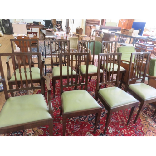 426 - Set of Eight Mahogany Framed Dining Chairs