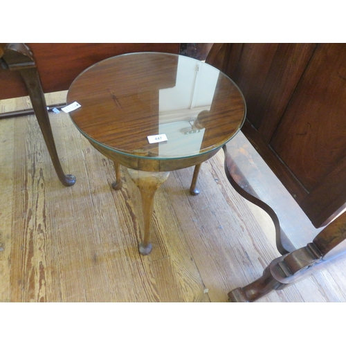 447 - Circle Mahogany Occasional Table