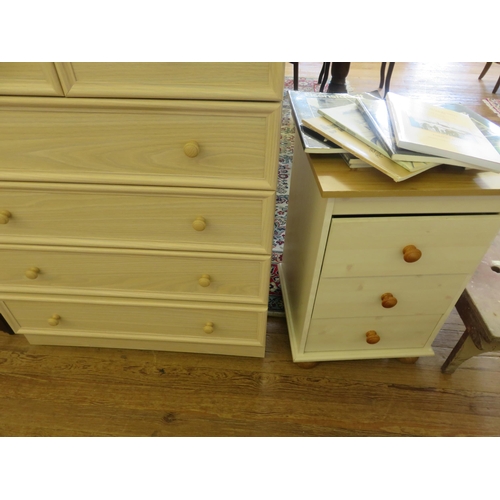 452 - Large and small Pine Chest of Drawers