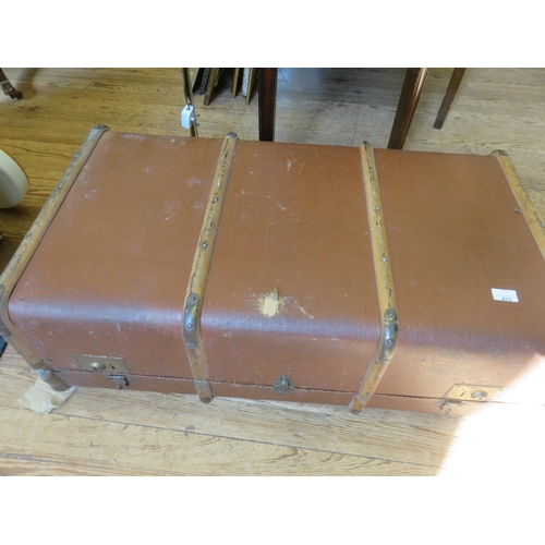 472 - Wooden Bound Trunk