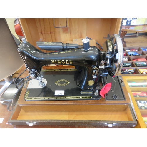 476 - Singer Sewing Machine in box