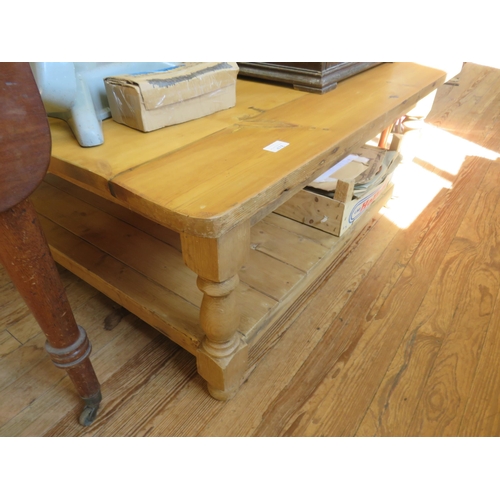 478 - Modern Pine Two Tiered Coffee Table