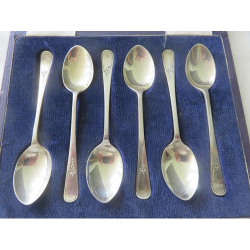 63 - Set of Six Silver Teaspoons