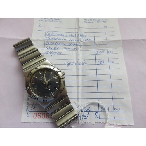 81 - Omega Gents Constellation Bracelet Watch with paperwork