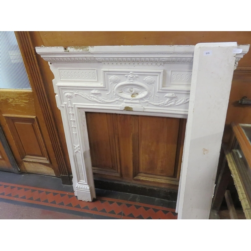 515 - White painted Metal Fire Surround