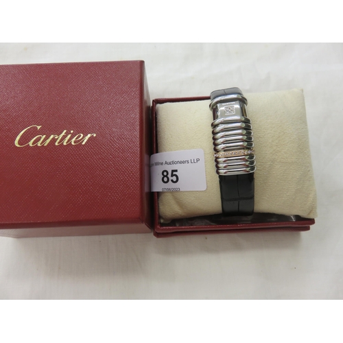 Boxed Cartier Declaration Wrist Watch complete with paperwork