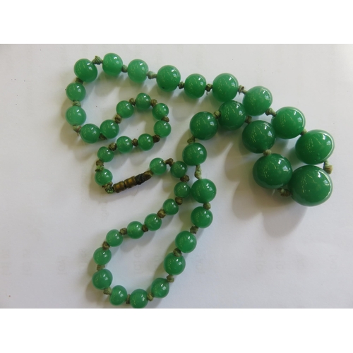 105 - Malachite and Jade Style Necklace