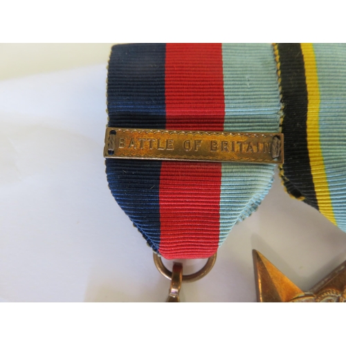 87 - WW2 Medal Group including 39-45 Star with Battle of Britain Clasp, 39-45 Medal with Oak Leaves, Air ... 