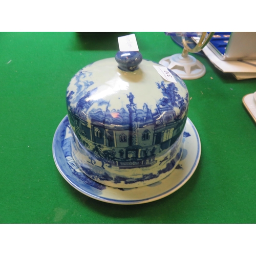 310 - Blue and White Cheese Dish