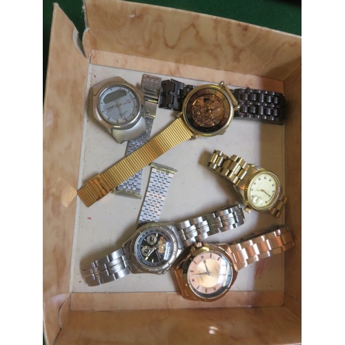 316 - Box of Gents' wrist watches