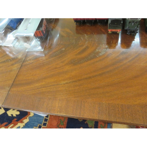 498 - Shaped End Mahogany Dining Table with Leaf